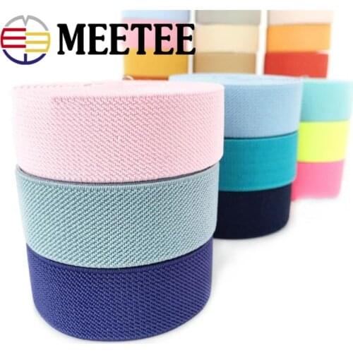 5/10meter 2.5cm Double-sided Rubber Thick Nylon Elastic Bands Webbing for Skirt Belt DIY Sewing Bags Clothing Accessories