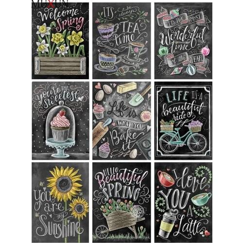 5D Diy New Arrivals Crystal Diamond Painting Blackboard Diamond Embroidery 3D Diamond Mosaic Paintings Colorful Blackboard 8Jm08
