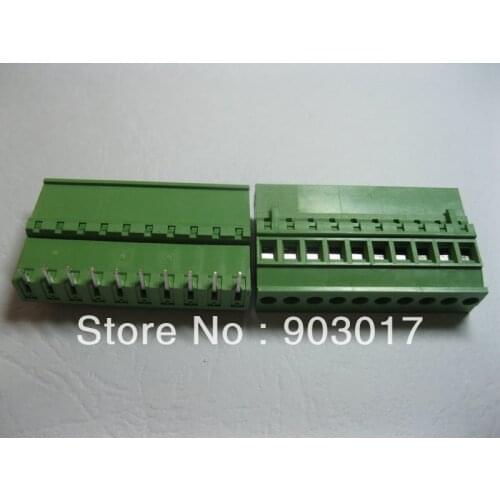 6 Pcs Per Lot 5.08A 5.08mm Angle 10 pin Screw Terminal Block Connector Pluggable Type HOT Sale High Quality