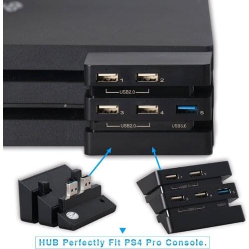 PS4 Pro Accessories Host USB Hub 3.0 & 2.0 USB Port Game Console Extend USB Adapter for PlayStation 4 Pro V2 HUB