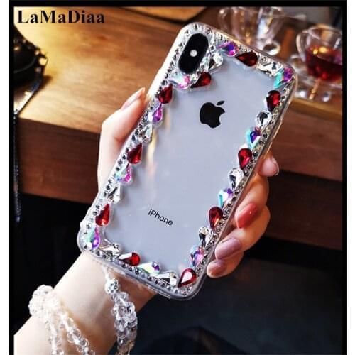 Bling Diamond Case For iPhone 11 Pro MAX 5S SE 6 6S 7 8 Plus X XS XR XS Max Soft Silicone Glitter Rhinestone Back Cases Fundas