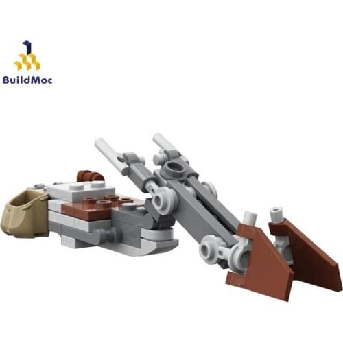 Buildmoc Space Wars Movie City Motorcycle Motorbike Speeder Bike Building Blocks Space Bike Bricks Collection Toy For Kid Gift