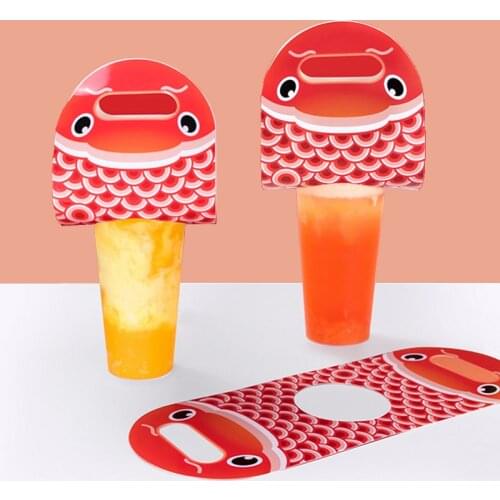 Take-Out Cup Holder 1 Set Carrier For 2 Cups Softdrink Mug Paper Carriage Disposable Milktea Coffee Drinkware Packaging Tool