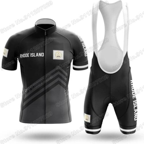 Rhode Island 2021 Cycling Jersey Set Summer Bicycle Clothing Road Bike Shirts Suit Bicycle Bib Shorts MTB Wear Maillot