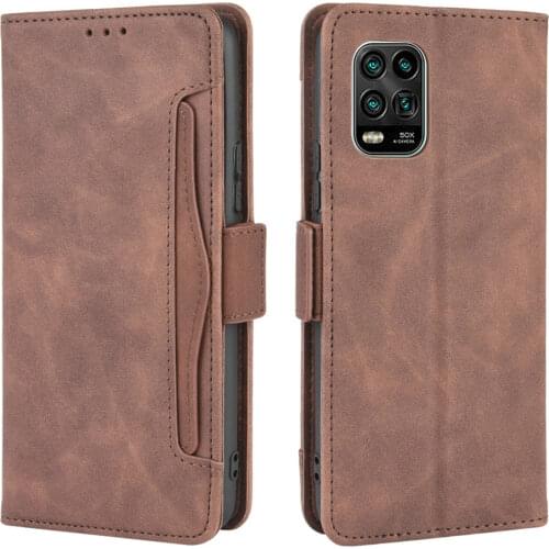 Leather Card Slot Removable Flip Case for Xiaomi Mi 10 Lite Case Luxury Wallet Phone Holder for Xiaomi Mi10 Lite Cover Mi 10Lite