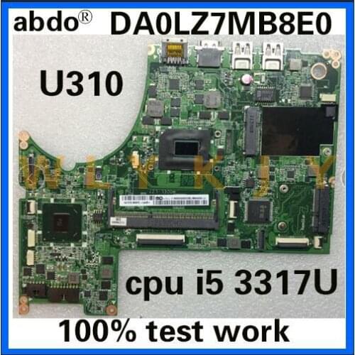 Abdo DA0LZ7MB8E0 motherboard for Lenovo U310 notebook motherboard 90000280 CPU i5 3317U DDR3 100% test work