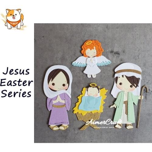 Jesus Easter Series Metal Cutting Dies Mold Scrapbooking Stencil DIY Embossing Craft Die Cuts Card Making New Dies For 2021