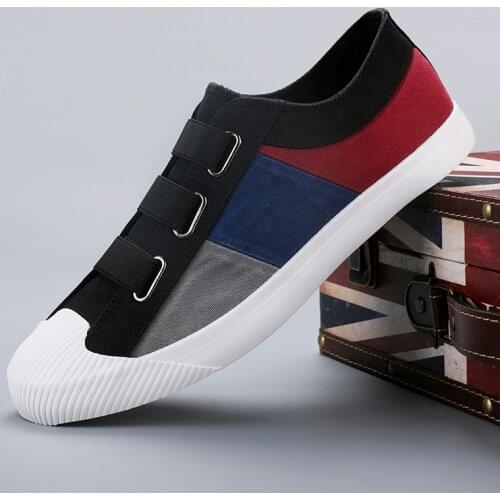 YITU New Mens Canvas Sneakers Shoes Breathable Leisure Designer Espadrilles Mixed Color Wear-resistant Mens Vulcanize Shoes