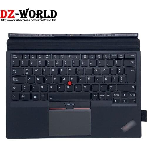 New Original LAS Latin Spain Base Portable Backlit Thin Keyboard for Lenovo Thinkpad X1 Tablet 2nd 1st Gen 01AY104