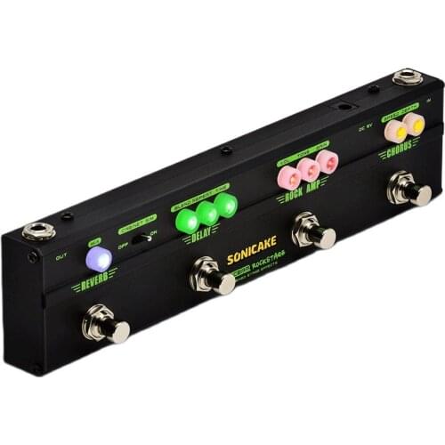 Sonicake Rock Stage Guitar Multi Effects Pedal Combine Model Chorus Distortion Delay Reverb QCE-10