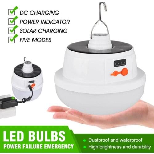 USB Rechargeable Light Bulb Outdoor Camping 4 Model Foldable Dimmable Portable Lanterns Emergency Lights BBQ Hanging Night Light