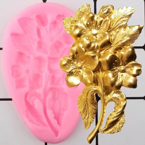 Sugarcraft Flower Silicone Molds Cake Border Fondant Cake Decorating Tools Cupcake Candy Polymer Clay Chocolate Gumpaste Moulds