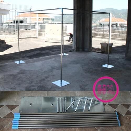 Wedding square Drape stand wedding curtain stand Max 3m*3m*3m Wedding curtain adjustable pipe frame telescopic rods