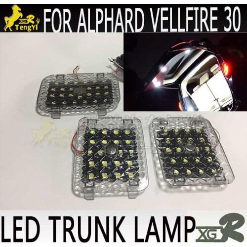 Rear trunk lamp for alphard 30 led boot decorative light for vellfire 30 series