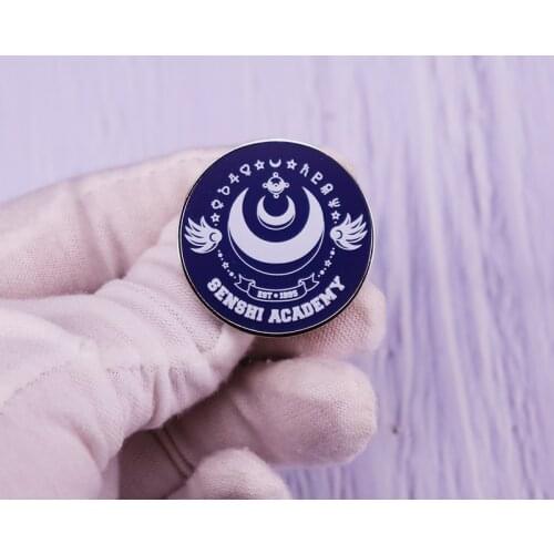 Senshi Academy Pin Sailor Moon Inspired Badge Fashion Jewelry Accessory