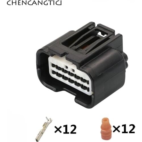 1 Set 12 Pin Way Front Rear Bumper Reversing Radar Electric Eye Connector Harness Waterproof Sealing Car Female Plug For Honda