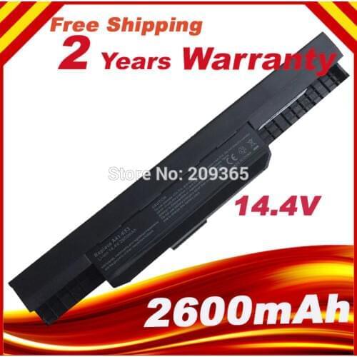 2600mAh Laptop Battery for ASUS x54c a41-k53 37wh