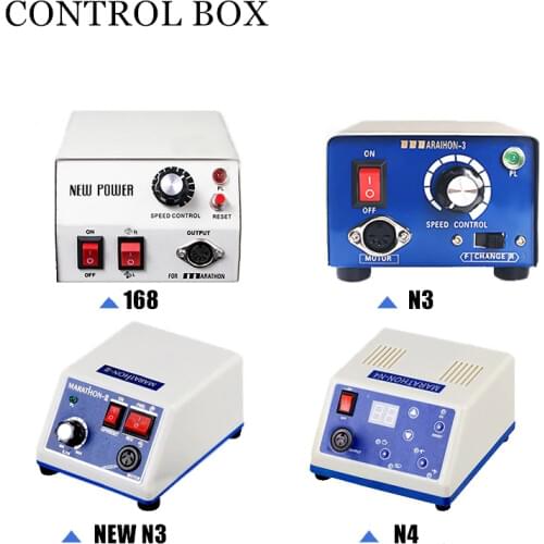 Marathon Control Box For Strong 210 105L Micro motor Handpiece 65W Manicure Pedicure machine Electric Nail Drill Pedal Tool