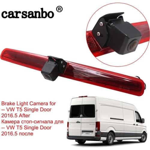 Carsanbo Car Rear View Backup Camera Brake Light Camera Reverse For VW T5 Single Door 2016.5 After & 7'' Rearview Mirror Monitor