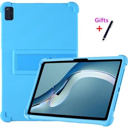 Case For HuaWei MatePad Pro12.6 2021 tablet Kid Friendly Soft Silicone Adjustable Stand Back Cover For Huawei MatePad 11inch+pen