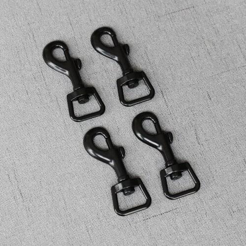 20 Pieces Black 15mm wholesale Metal retaining ring Clip Swivel Dog leash Buckle Key Ring Key Hooks DIY Craft Lobster 15GK-h