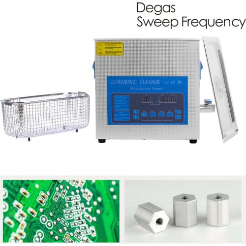 6L Digital Ultrasound Washer Degas Oil Dust Remove Derust Block Parts Main Board DPF Mould Screw Nuts Ultra Sonic Cleaner 40kHz