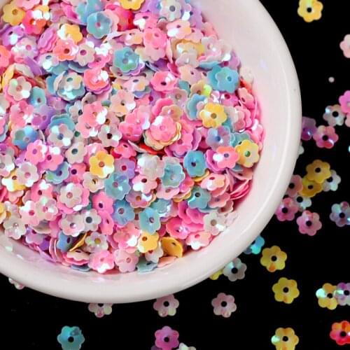 Flower Sequin 4mm PVC Mixed Glitter Paillettes for Nail Art Manicure Sewing Wedding Decor Confetti 20g Girl DIY Handcraft Materi