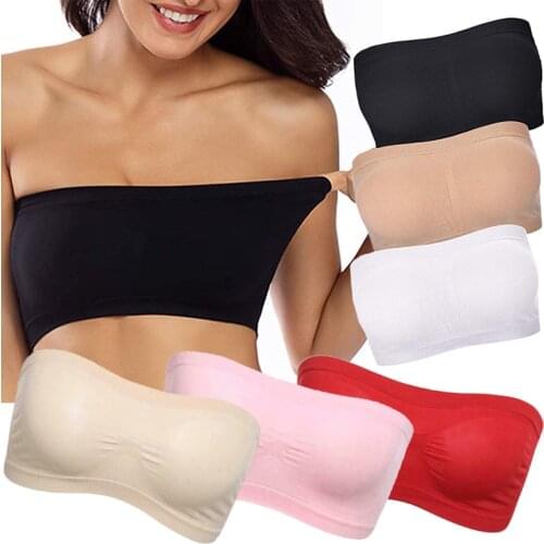 Breathable Mesh Tube Bra Strapless Crop Tops Women Ladies Sexy Bralette Seamless Bra Bandeau Boob Underwear Invisible Strapless