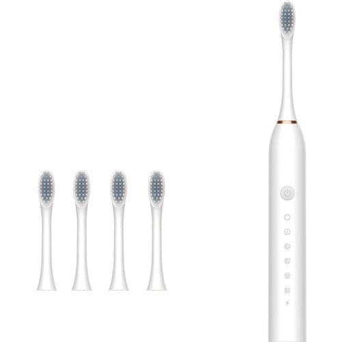 3 Colors Electric Toothbrush Battery Powered 2*Replacement Brushheads Waterproof Deep Cleasing Whiten Tooth TSLM1