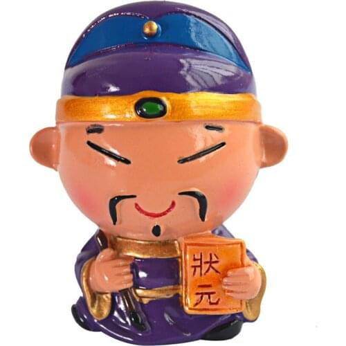 Feng Shui Hand Painting resin Wen Chang God statue Amulet for Education SKU J2030