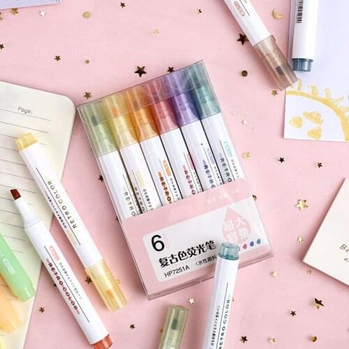 Highlighter Pen for Drawing Graffiti Marker Art set Pens School Office Supplies japanese stationery markers colores manga color