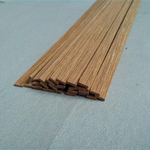 Custom Natural Genuine Teak Wood Bar DIY Material 50cm x 2/3/4/5/6/7mm 0.6-7mm Thick