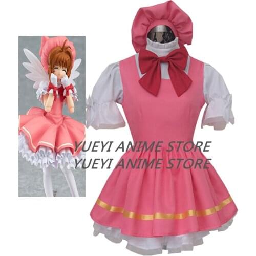 Cardcaptor Sakura Card Captor Sakura Cosplay Costume Cardcaptor Kinomoto Red Battle Dress Full Set