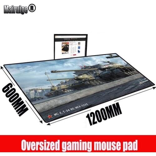 MRGBEST World of Tanks Computer Gaming Large Lockedge Mouse Pad Gamer XXL Mause Carpet PC Desk Keyboard Mat Non-slip Rubber XXL