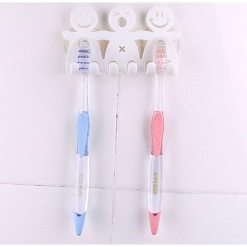 Suction Hooks 5 Position Tooth Brush Holder Bathroom Sets Cute Cartoon Sucker Toothbrush Holder