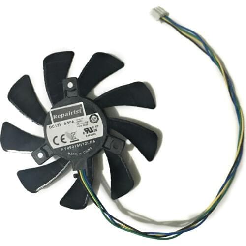 Repairist RX560 RX550 GPU VGA Cooler For Radeon PowerColor Red Dragon RX 550/560 Graphics Card Cooling System as Replacement