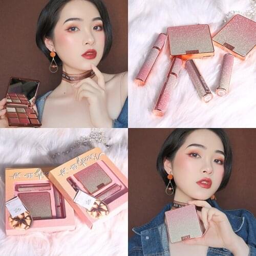 XIXI 3 In 1 Makeup Set Eyeshadow Palette + Mascara + Lipstick Girls Gift