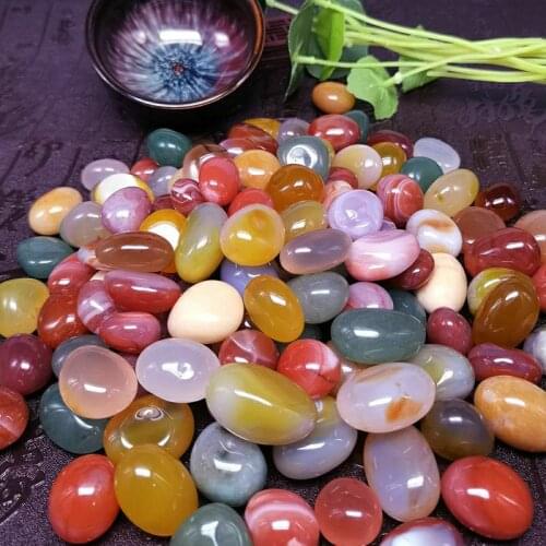 Natural Tumbled Carnelian Crystal Red Gravel Agate Healing Stones Planting Aquarium Fish Tank DIY Material