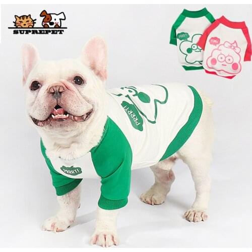Autumn Winter Pet Costume Cartoon Cute Dog Hoodie for French Bulldog Chihuahua Warm Stitching Color Puppy Clothes Dropshiping