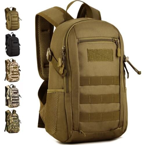 12L Mini Nylon Waterproof Molle Tactical Backpack Military Backpack Outdoor Sports Camping Hiking Fishing Hunting Bag XA17Y