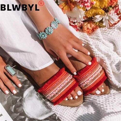 Women Slippers 2020 Summer New Rome Retro Sandals Flat Casual Shoes Female Slip on Slides Woman Shoes Plus Size Sandalias Mujer