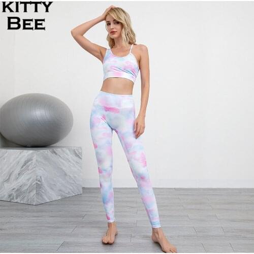Sport Set Women Yoga Set 2 Piece Gym Set Workout Clothes For Women Sport Suit Sports Bra High Waist Sport Leggings Gym Clothing