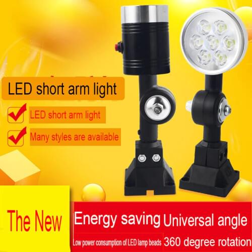 LED Machine Tool Work Light 24V220V 3W 6W 9W Small Flexiable lathe lighting Short Arm Adjustable CNC Milling Machine Table Lamp