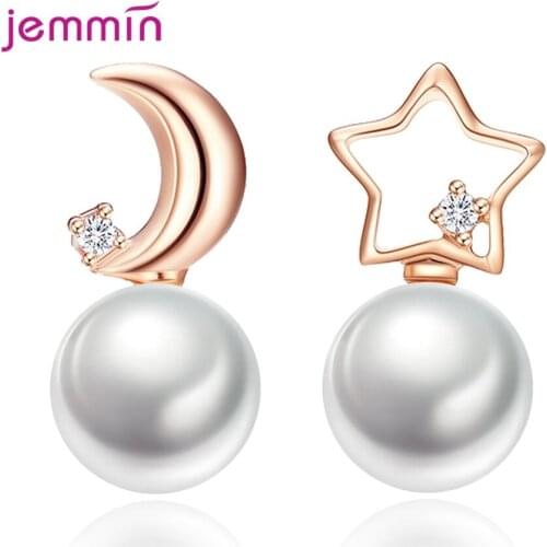 Korean Universe Planet Star Drop Earrings For Women 925 Sterling Silver Zircon Drop Dangle Earrings Saturn Jewelry Party Gift