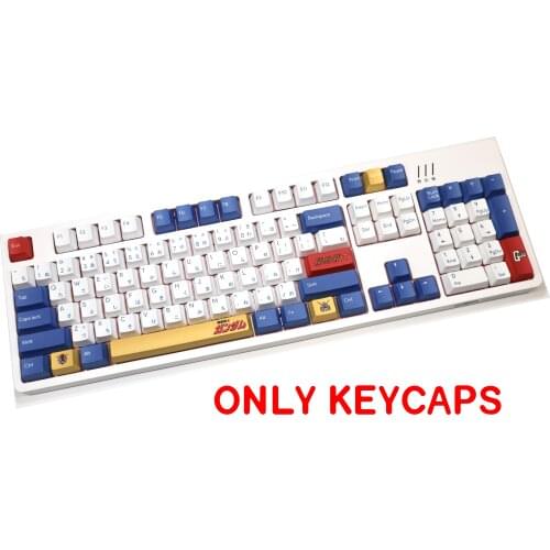 118 Keys PBT Keycap DYE-Sublimation OEM Profile Japanese Gundam Personalized Keycaps is For Cherry MX Switch Mechanical Keyboard