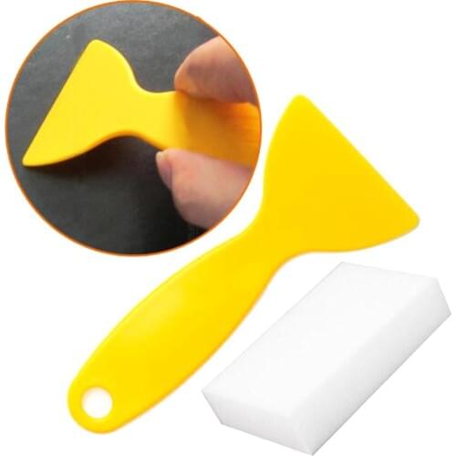 2Pcs Auto Car Durable Cellphone Film Pasting Scraper Sponge Brush Set Maintenance Tool