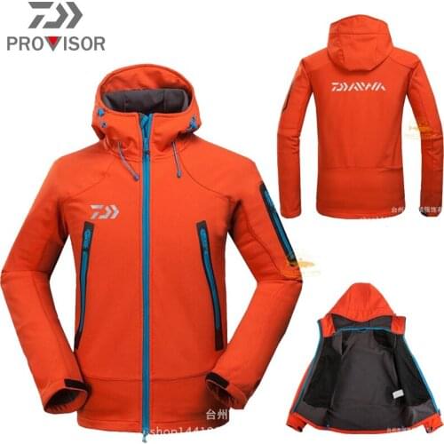 2020 The New DAIWA Fishing Clothes Mens Winter Outdoor Hiking Waterproof Warm Jacket Fishing and Cashmere Windbreaker