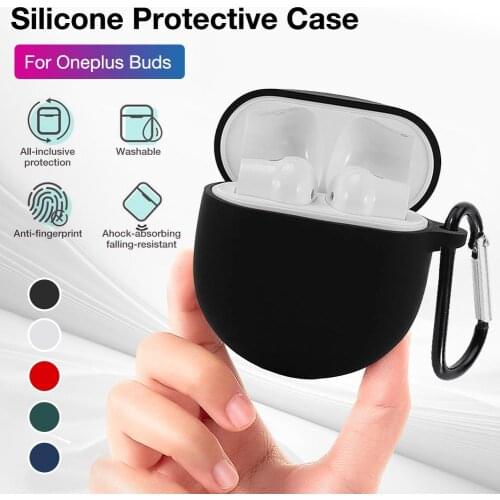 2020 Rondaful Anti-fall Soft Washable Dust-proof Protective Cover TPU Silicone Case for OnePlus Buds TWS Wireless Earphones