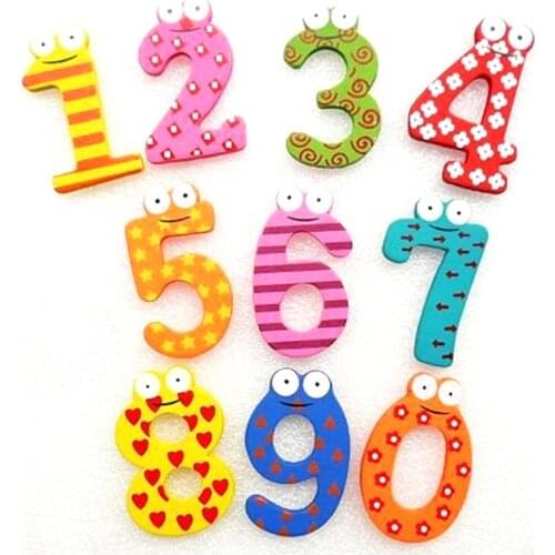 26/ 10/ 12 Pcs Baby Kids Numbers Letters Wood Alphabet Fridge Magnet Early Educational Toy SDF-SHIP