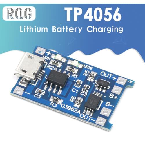 5V 1A Micro USB 18650 Lithium Battery Charging Board Charger Module+Protection Dual Functions TP4056